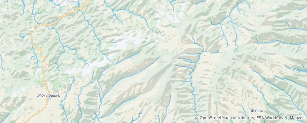 Mapa Národní park Simienské hory