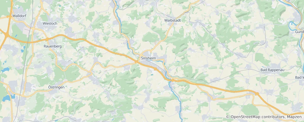 Mapa Sinsheim