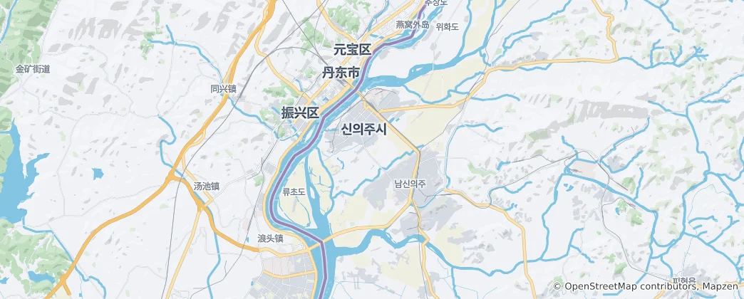Mappa di Sinuiju City