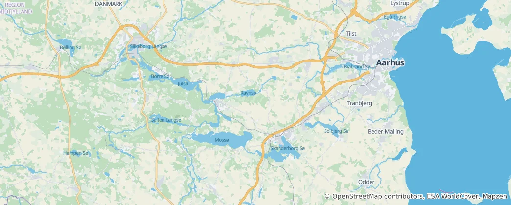 Mapa Gmina Skanderborg