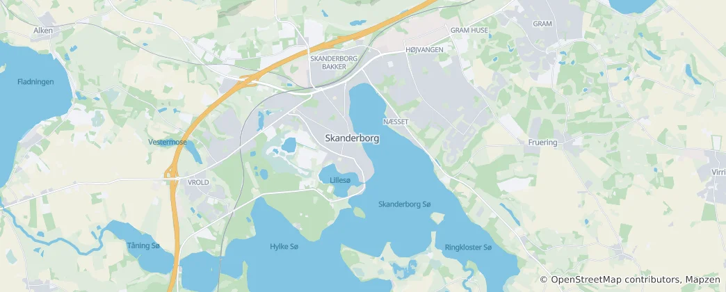 Mapa Skanderborg