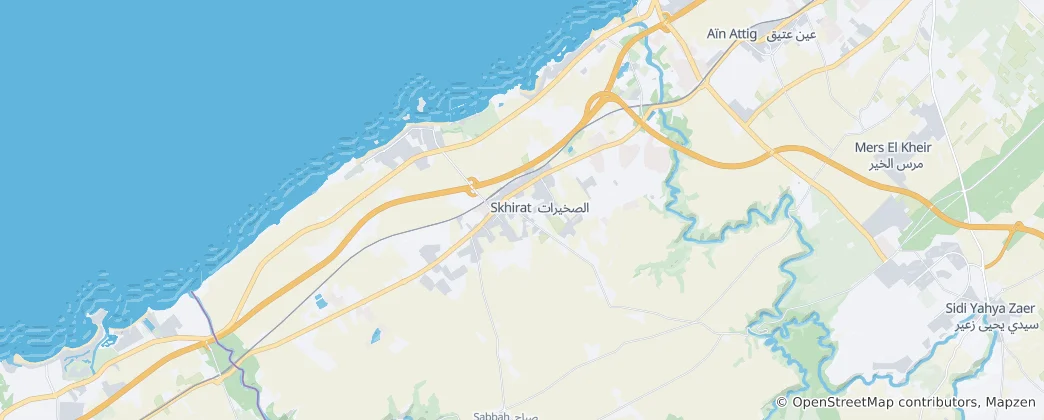Térkép: Skhirat