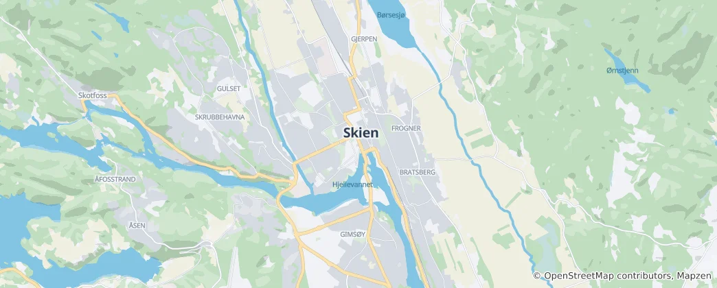 Mapa Skien