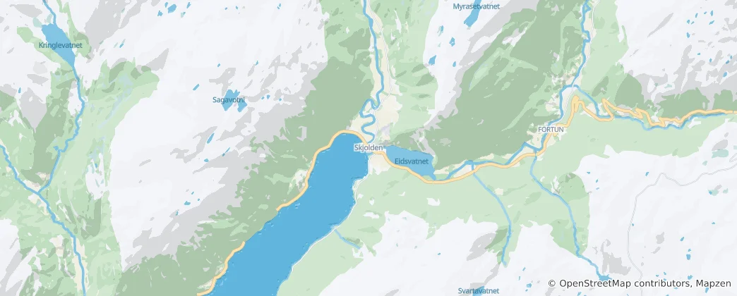 Skjolden Haritası