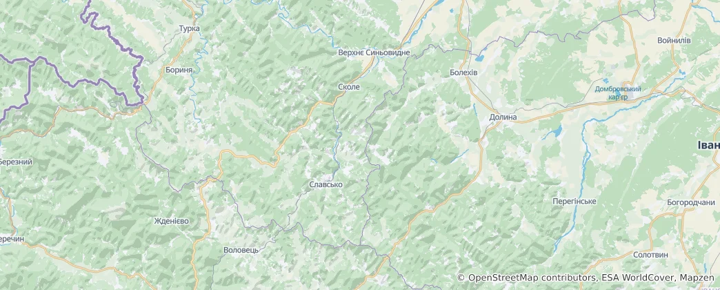 Karte von Rajon Skole