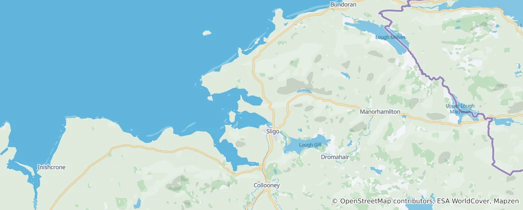 Mapa Sligo Municipal Borough District