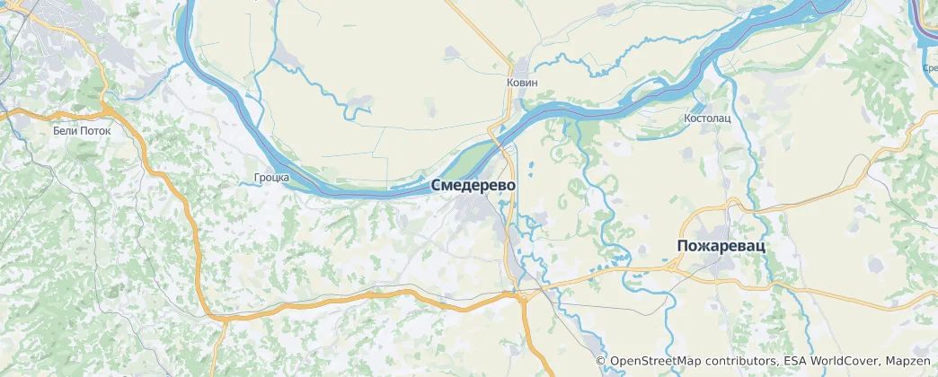 Map of Smederevo