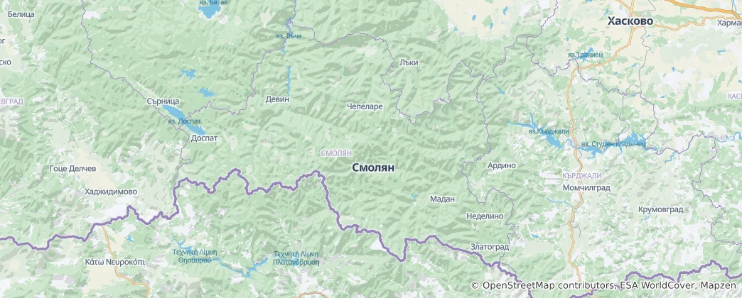 Mapa Smolyan