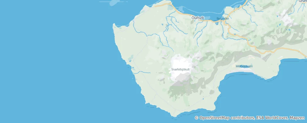 Mapa Národní park Snæfellsjökull