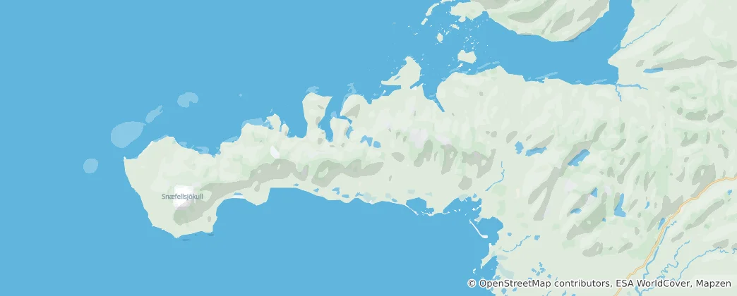 Map of Snaefellsnes Peninsula