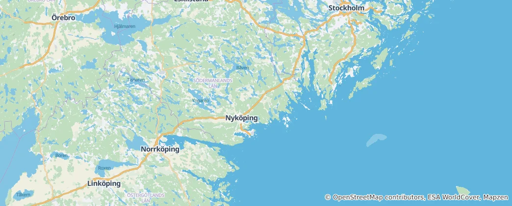 Mapa Södermanland