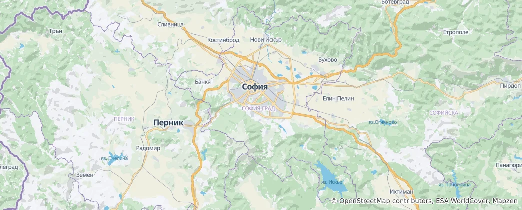 Mappa di Sofia