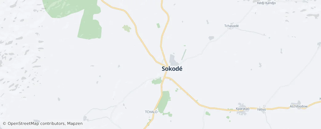 Sokodé — Kaart