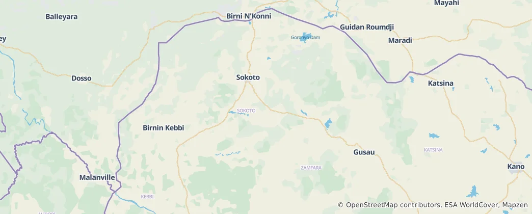 Map of Sokoto State