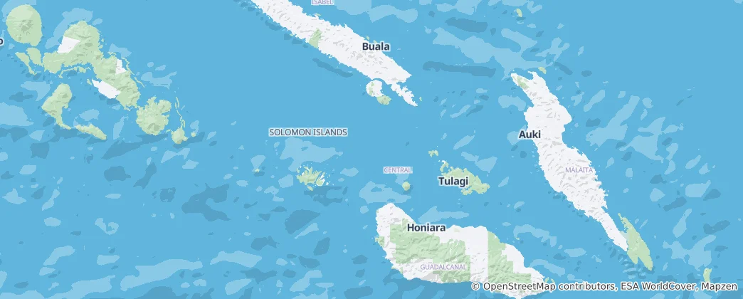 Map of Solomon Islands