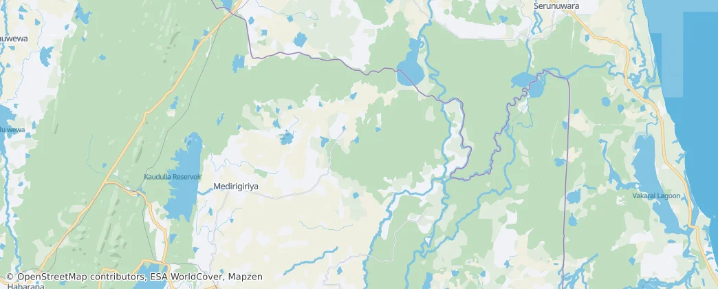 Somawatiya Chaithya National Park — Map