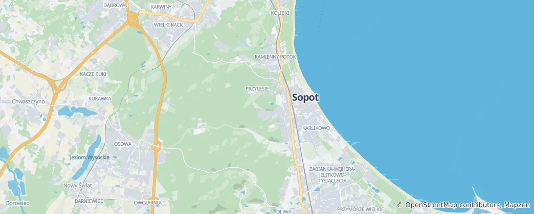 Map of Sopot