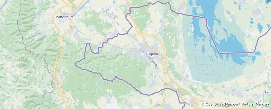 Mappa di Sopron