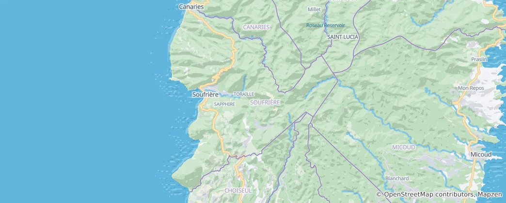 Map of Soufrière