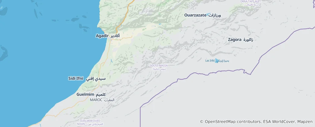 Mappa di Regione di Souss-Massa