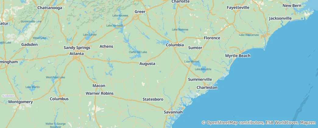 Karte von South Carolina