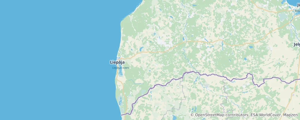 Mapa Jižní Kuronsko