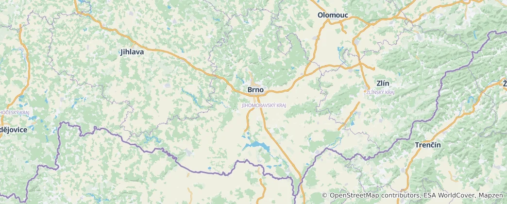 Mappa di Moravia Meridionale