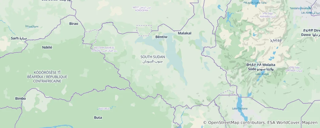 Map of South Sudan