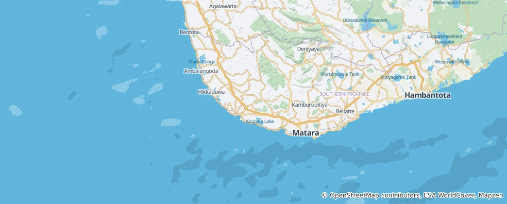 Mapa Jižní provincie