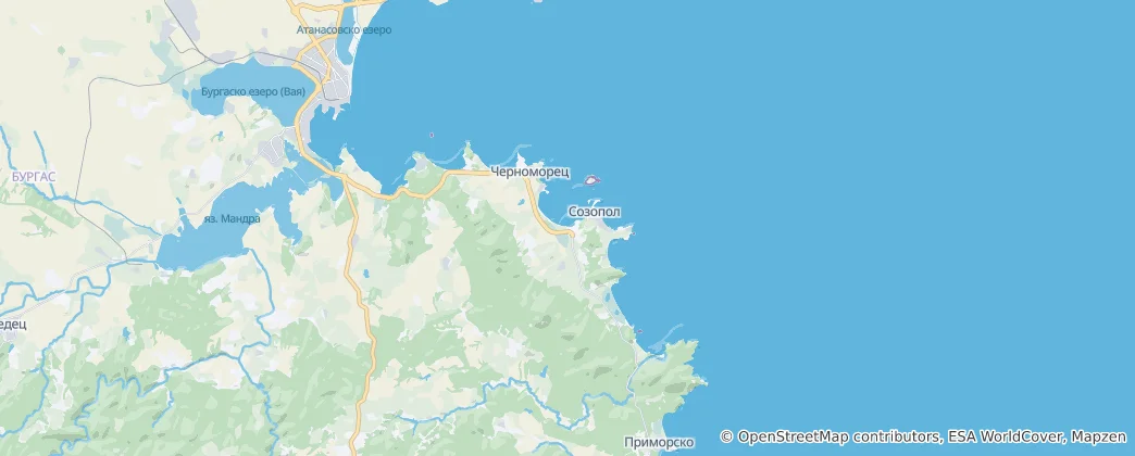 Map of Sozopol