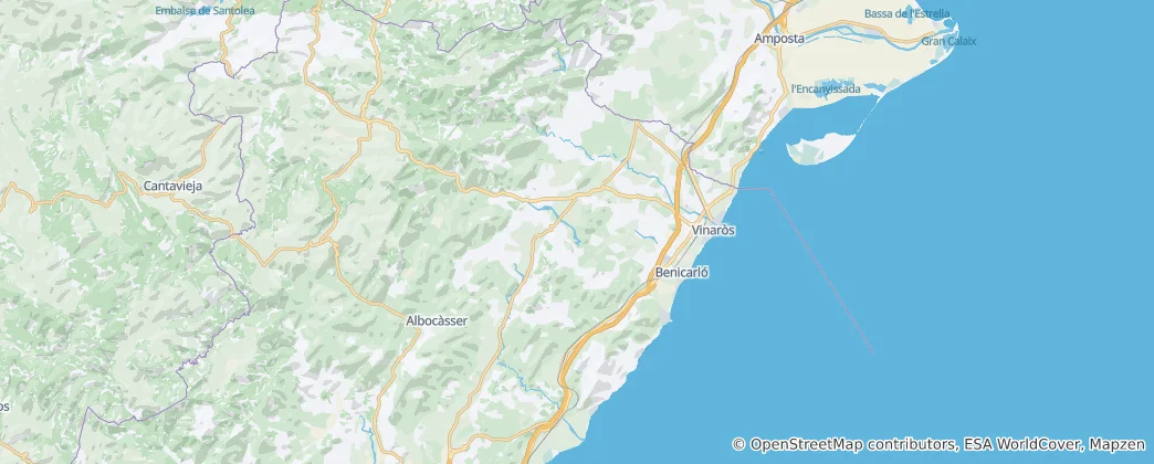 Mappa di el Baix Maestrat