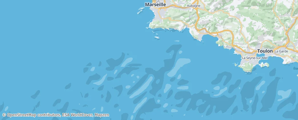 Mapa Parc national des Calanques (aire d'adhésion)