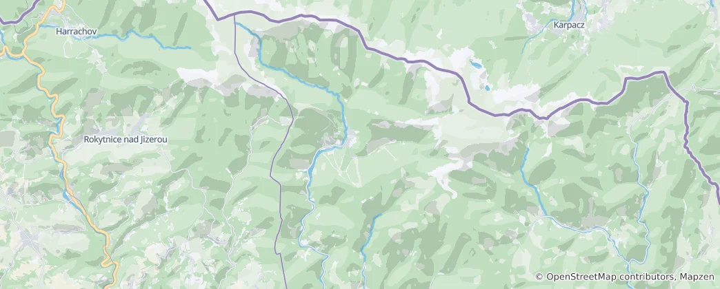Map of Špindlerův Mlýn