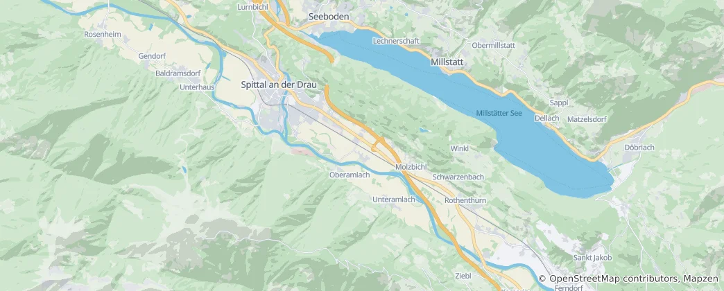 Karte von Spittal an der Drau