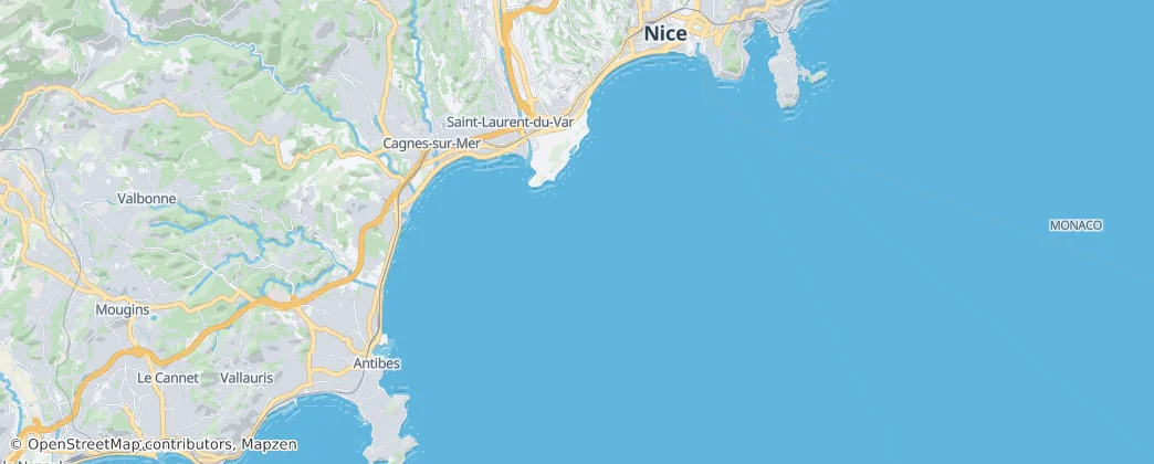 Baie des Anges — Map