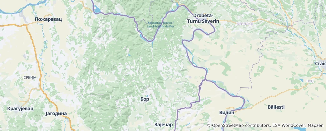 Map of Bor District