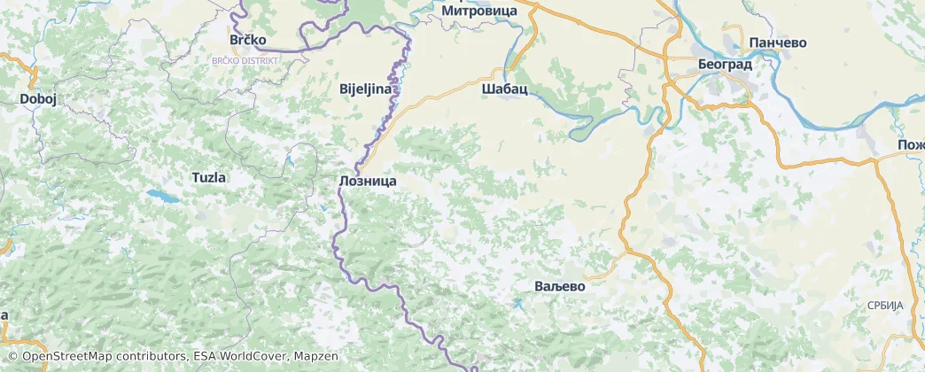 Mačva — Kaart