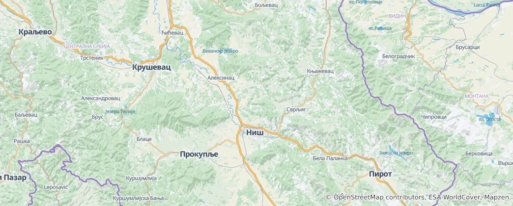 Mapa Okręg niszawski