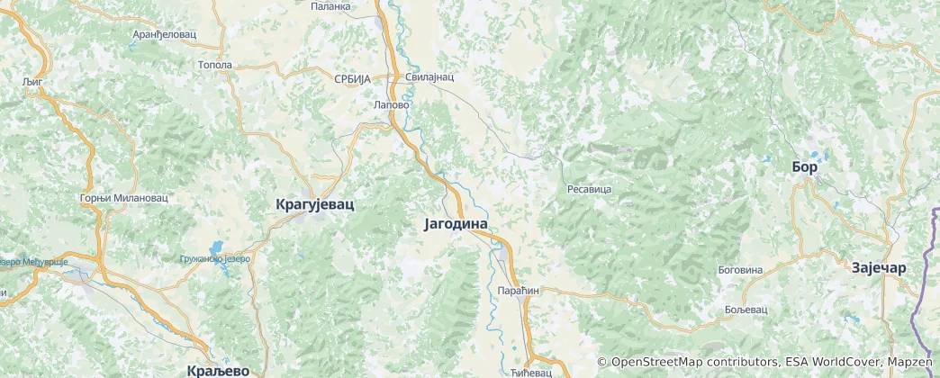 Mapa Okręg pomorawski