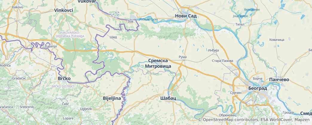 Mapa Srem