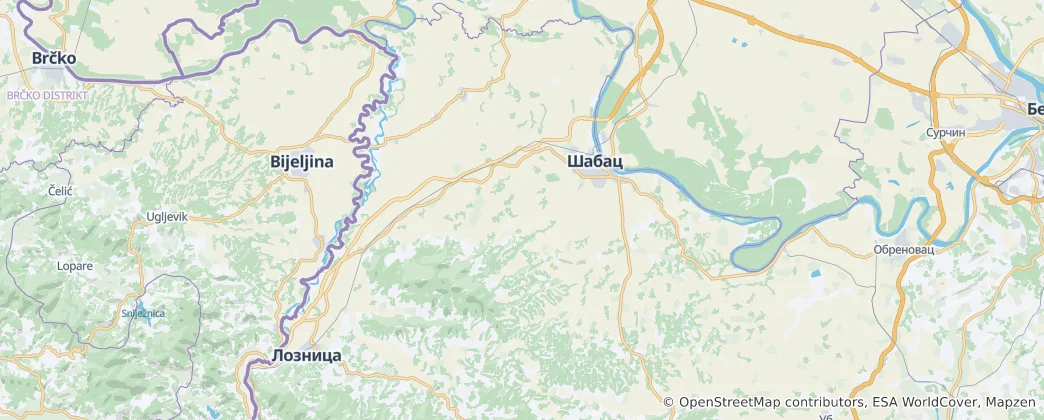 Šabac City 지도