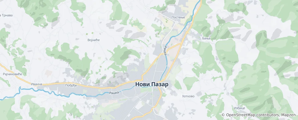 Mapa Novi Pazar