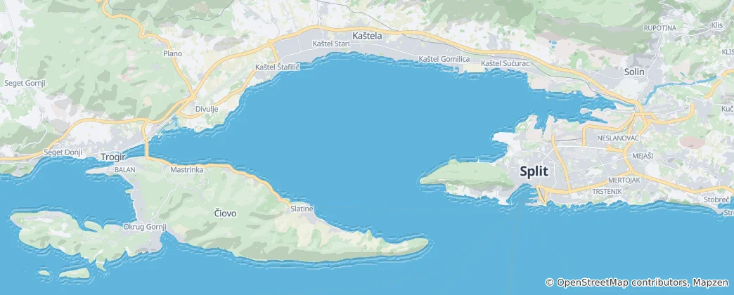 Mapa De Kaštelanski zaljev