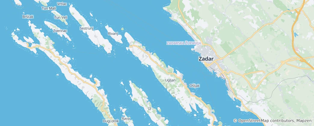 Carte de Zadar Channel