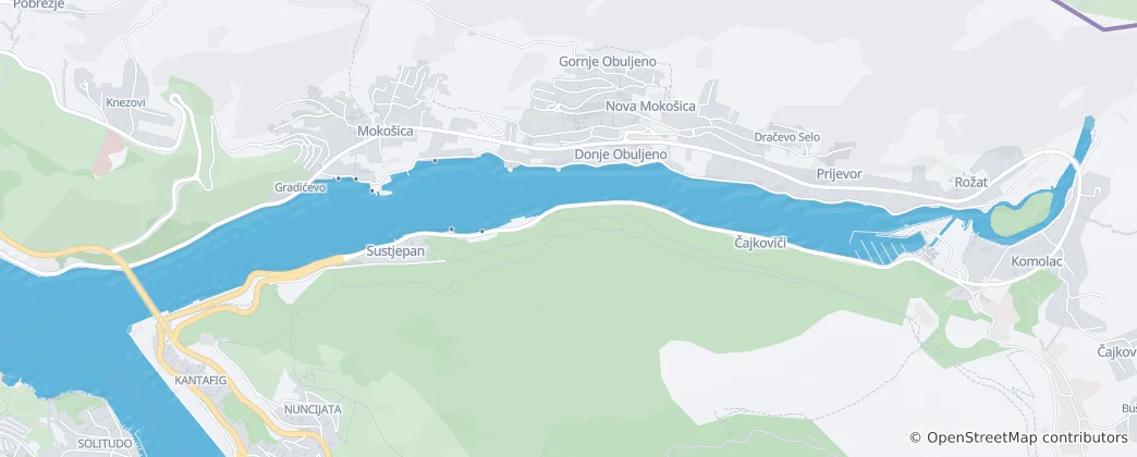 Mapa Rijeka dubrovačka