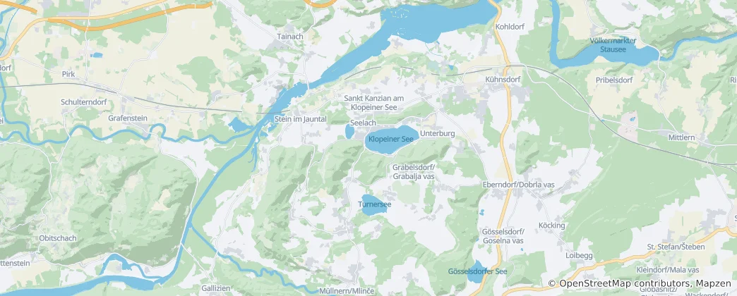 Mappa di Sankt Kanzian am Klopeiner See