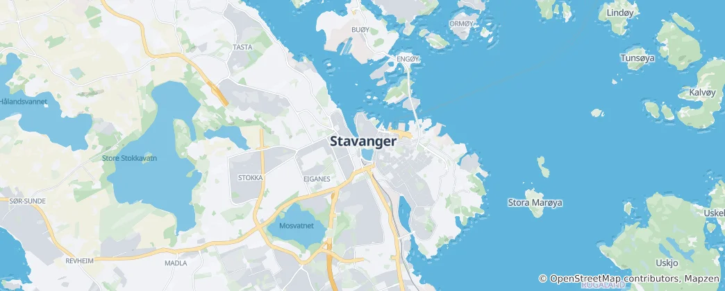 Map of Stavanger