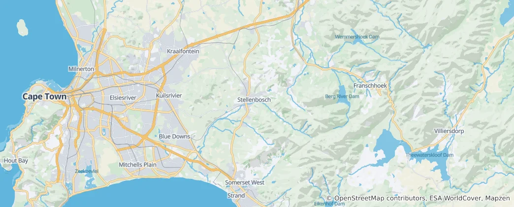 Map of Stellenbosch