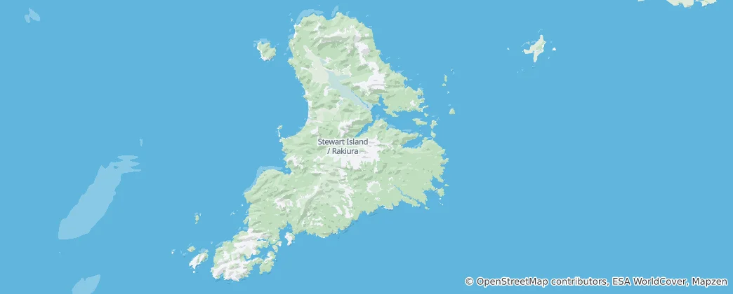Mappa di Stewart Island/Rakiura Ward