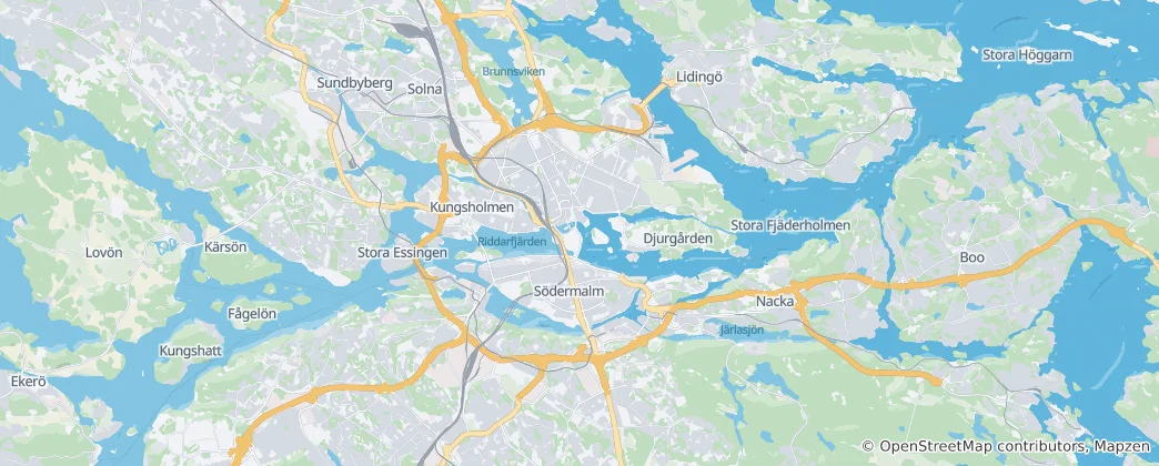 Map of Stockholm